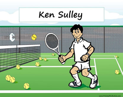 Tennis Player, Male - NTT Personalized Snow Globe