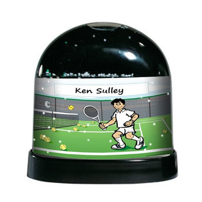 Tennis Player, Male - NTT Personalized Snow Globe