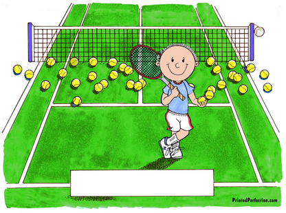 Tennis Player, Male - Friendly Folks - Personalized Snow Globe