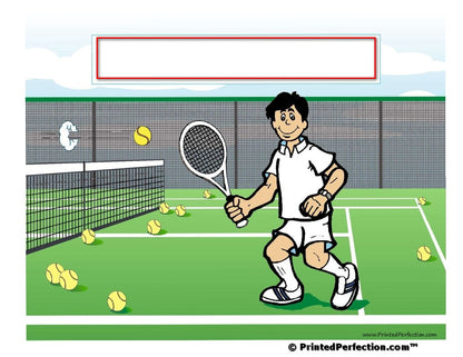 Tennis Player, Male - NTT Personalized Snow Globe