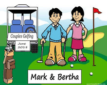 Golf, Couple - NTT - Personalized Snow Globe