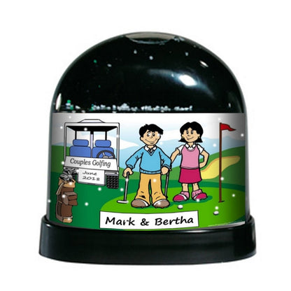 Golf, Couple - NTT - Personalized Snow Globe