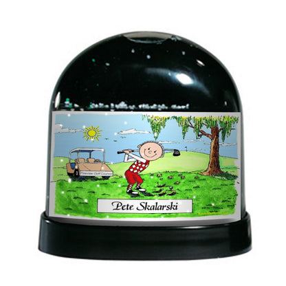 Personalized Friendly Folks Golfer Snow Globe