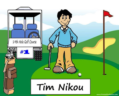 Golf, Male - NTT - Personalized Snow Globe