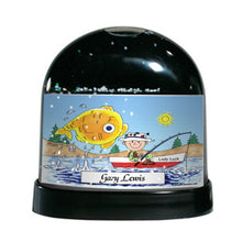 Friendly Folks Personalized Fisherman Snow Globe