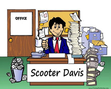 Office - Messy, Male - NTT - Personalized Snow Globe