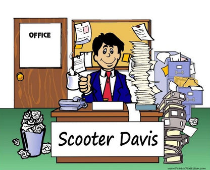 Office - Messy, Male - NTT - Personalized Snow Globe