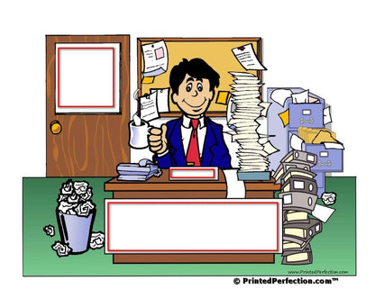 Office - Messy, Male - NTT - Personalized Snow Globe