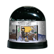 Office - Cubicle, Female - NTT - Personalized Snow Globe