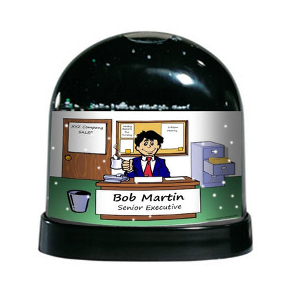 Office - Clean, Male - NTT - Personalized Snow Globe