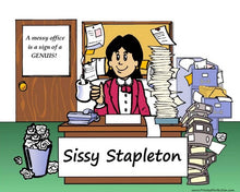 Office - Messy, Female - NTT - Personalized Snow Globe