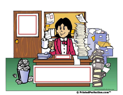 Office - Messy, Female - NTT - Personalized Snow Globe