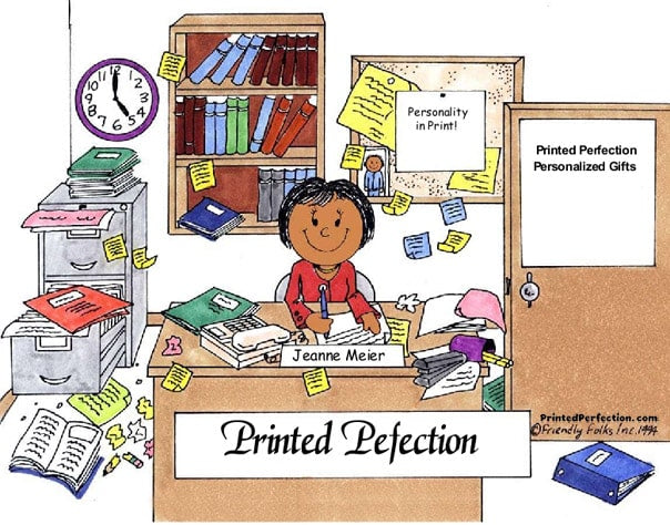 Messy Office, Female - Friendly Folks