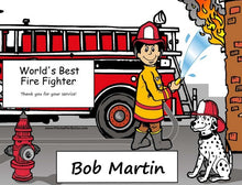 Fire Fighter, Male - NTT - Personalized Snow Globe
