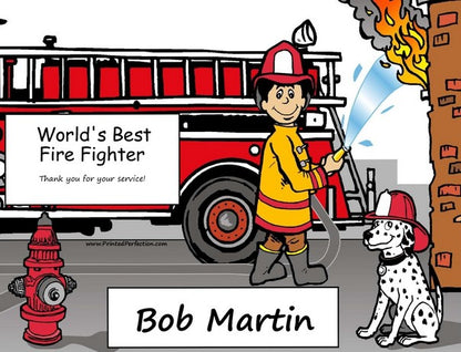 Fire Fighter, Male - NTT - Personalized Snow Globe
