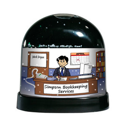 Accountant, Bookkeeper, Male  - NTT Personalized Snow Globe