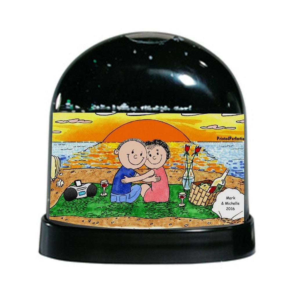 Personalized Friendly Folks Beach Lovers Snow Globe