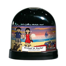 Lovers on the Beach - NTT - Personalized Snow Globe