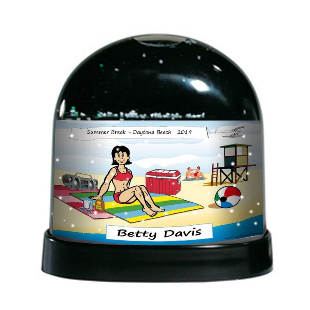 sunbathing-female-ntt-personalized-snow-globe