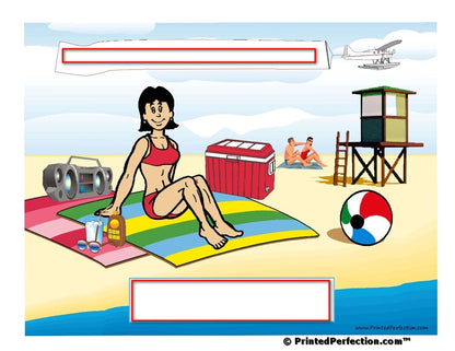 Sunbathing, Female - NTT Personalized Snow Globe
