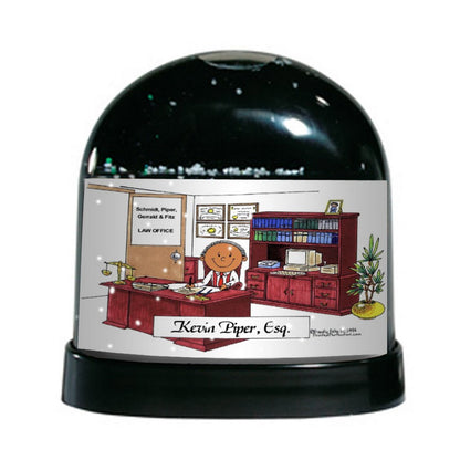 Attorney, Lawyer, Male - Friendly Folks Personalized Snow Globe