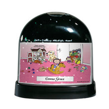 Personalized Friendly Folks Little Girl's Room Snow Globe