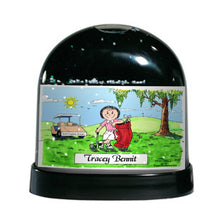 Friendly Folks Golfer, Female Snow Globe
