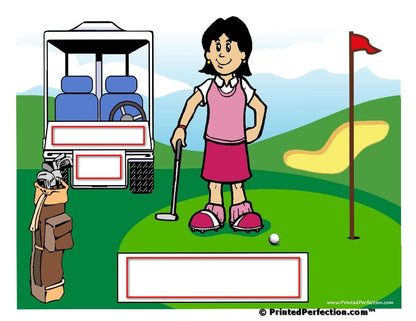 Golf, Female - NTT - Personalized Snow Globe