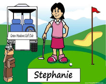 Golf, Female - NTT - Personalized Snow Globe