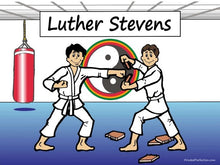 Karate, Martial Arts:  Two Males - NTT - Personalized Snow Globe