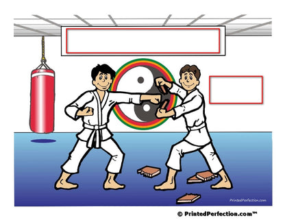Karate, Martial Arts:  Two Males - NTT - Personalized Snow Globe