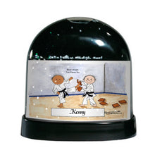Karate, Martial Arts:  Two Males - Friendly Folks Personalized Snow Globe