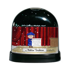 Graduation (blue gown), Female - Friendly Folks - Snow Globe