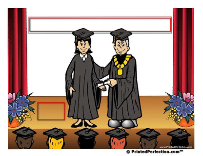 Graduation (black gown), Female - NTT Personalized Snow Globe