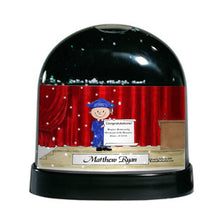 Graduation (blue gown), Male - Friendly Folks Personalized Snow Globe