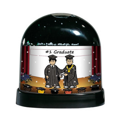 Graduation (black gown), Male - NTT Personalized Snow Globe