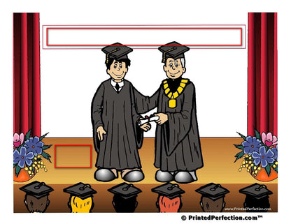 Graduation (black gown), Male - NTT Personalized Snow Globe
