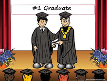 Graduation (black gown), Male - NTT Personalized Snow Globe
