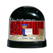 Graduation (blue gown), Male - Friendly Folks Personalized Snow Globe