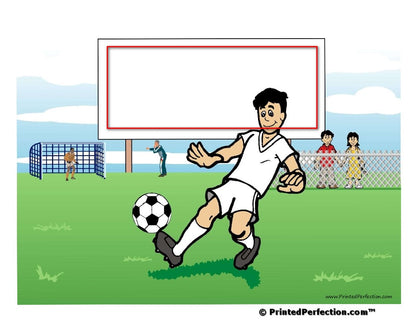 Soccer Player (white uniform), Male Youth - NTT Personalized Snow Globe