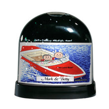 Boating, Couple - Friendly Folks Personalized Snow Globe