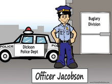 Police Officer, Male - NTT Personalized Snow Globe