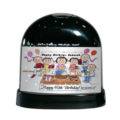 Party, Female - Friendly Folks Personalized Snow Globe