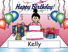Birthday Party, Girl - NTT Personalized Snow Globe