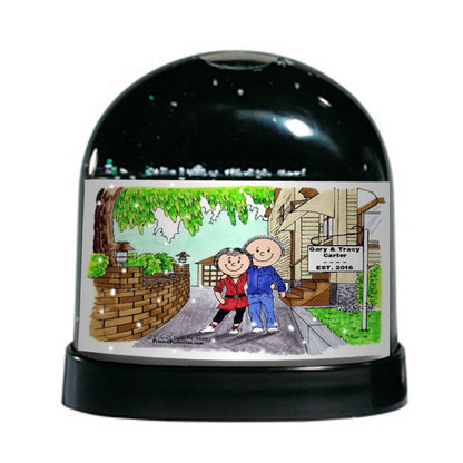 New Home, Couple - Friendly Folks Personalized Snow Globe