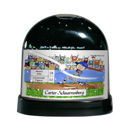 Baseball Player, Male - Friendly Folks Personalized Snow Globe