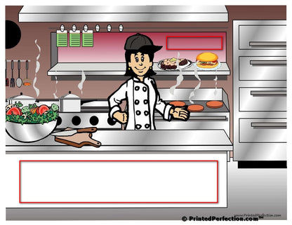 Chef with Cap, Female - NTT Personalized Snow Globe