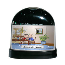 Anniversary, Couple - Friendly Folks Personalized Snow Globe