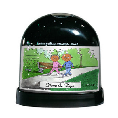 Grandparents, Couple - Friendly Folks Personalized Snow Globe