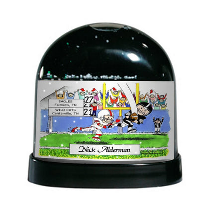 Football Player, Male - Friendly Folks Personalized Snow Globe